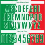Custom Mexico Soccer Jersey with Personalized Name and Number, Grass Green Red-White Sublimation Team Uniform Personalized