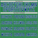 Custom Name and Number Personalized Football Jersey - Grass Green Royal-White Mesh Authentic Team Apparel Personalized Grass