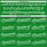 Custom Name Number Authentic Baseball Jersey - Personalized Grass Green White Team Jersey Personalized Grass Green White