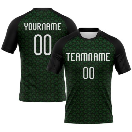 Custom Name Number Geometric Sublimation Volleyball Jersey Grass Green White Black Team Uniform Personalized Grass Green
