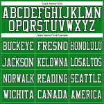 Personalized Football Jersey - Authentic Mesh in Grass Green and White-Black Personalized Grass Green White-Black Mesh Authentic