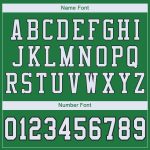 Custom Team Football Jersey with Personalized Name & Number - Green Black White Mesh Authentic Design Personalized Grass