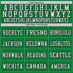 Personalized Grass Green Black White Authentic Throwback Jersey for Football Personalized Grass Green White-Black Mesh Authentic