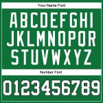 Custom Authentic Throwback Football Jersey - Personalized Team Name & Number in Grass Green, White, Black Mesh Personalized