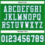 Custom Personalized Grass Green White Blue Football Jersey with Name and Number - Authentic Mesh Team Apparel Personalized