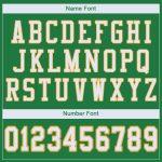 Custom Name Number White Gold Mesh Football Jersey - Personalized Grass Green Authentic Team Jersey Personalized Grass Green