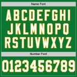 Custom Name Number Authentic Throwback Football Jersey - Personalized Grass Green White Gold Mesh Team Jersey Personalized