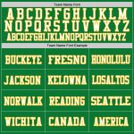 Custom Name Number Authentic Throwback Football Jersey - Personalized Grass Green White Gold Mesh Team Jersey Personalized