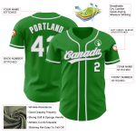 Custom Name and Number Baseball Jersey - Personalized Grass Green White-Gray Authentic Team Jersey Personalized Grass Green