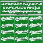 Custom Name and Number Baseball Jersey - Personalized Grass Green White-Gray Authentic Team Jersey Personalized Grass Green