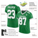 Personalized Green White-Gray Mesh Authentic Football Jersey Personalized Grass Green White-Gray Mesh Authentic Football