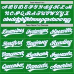 Custom Name and Number Authentic Baseball Jersey in Grass Green and Light Blue for Team - Personalized Sports Apparel Personalized