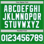 Custom Name and Number Authentic Baseball Jersey in Grass Green and Light Blue for Team - Personalized Sports Apparel Personalized
