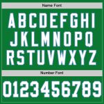 Custom Personalized Throwback Football Jersey - Grass Green White-Light Blue Mesh, Team Name & Number Personalized Grass