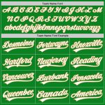 Custom Grass Green and White Authentic Baseball Jersey with Personalized Name and Number - Team Gear Personalized Grass Green