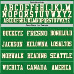 Customizable Grass Green White-Old Gold Football Jersey with Personalized Name and Number - Authentic Throwback Style Personalized
