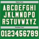 Customizable Grass Green White-Old Gold Football Jersey with Personalized Name and Number - Authentic Throwback Style Personalized