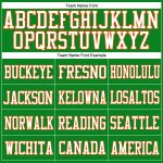Personalized Green White-Orange Mesh Football Jersey - Authentic Style Personalized Grass Green White-Orange Mesh Authentic