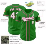 Personalized Custom Name and Number Baseball Jersey - Grass Green White-Pink Team Jersey Personalized Grass Green White-Pink