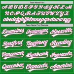 Personalized Custom Name and Number Baseball Jersey - Grass Green White-Pink Team Jersey Personalized Grass Green White-Pink