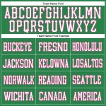 Custom Football Jersey with Personalized Name and Number - Grass Green White-Pink Mesh Personalized Grass Green White-Pink