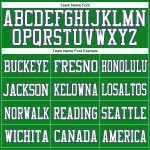 Custom Personalized Football Jersey - Grass Green White Purple Mesh, Team Name & Number Personalized Grass Green White-Purple