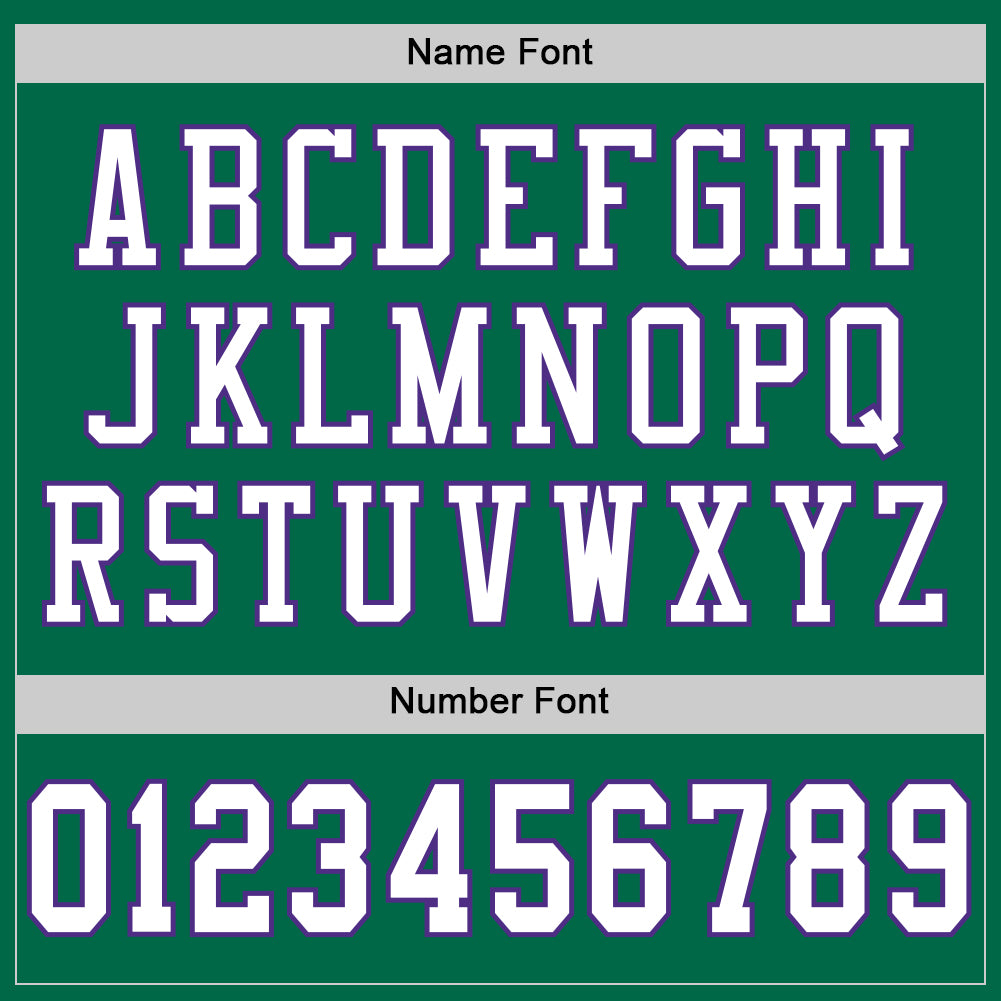 Personalized Grass Green White-Purple Mesh Authentic Throwback Football Jersey Team Custom Name and Number Custom Name and Number Authentic Throwback Football Jersey - Personalized Green White-Purple Mesh Team Jersey Personalized - Image 4