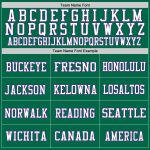 Custom Name and Number Authentic Throwback Football Jersey - Personalized Green White-Purple Mesh Team Jersey Personalized