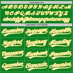 Custom Name and Number Baseball Jersey - Personalized Grass Green White-Yellow Team Jersey Personalized Grass Green White-Yellow