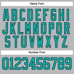 Custom Name and Number Hockey Jersey in Gray Aqua-Black - Personalized Lace Neck Team Jersey Personalized Gray Aqua-Black