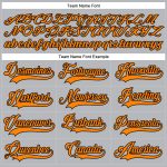 Custom Gray Bay Orange-Black Hockey Jersey with Personalized Name and Number - Lace Neck Design Personalized Gray Bay Orange-Black
