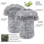 Custom 3D Pattern Gray Black Baseball Jersey with Boats and Fish - Personalized Team Jersey with Name and Number Personalized