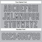 Custom Name and Number Authentic Baseball Jersey with Gray Black 3D Pattern Side Stripes Personalized Gray Black 3D Pattern