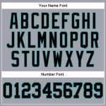 Custom Team Performance T-Shirt with Name and Number - Personalized Gray Black Aqua Long Sleeve Personalized Gray Black-Aqua
