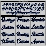 Custom Name and Number Authentic Baseball Jersey - Personalized Gray Black-Blue Team Jersey Personalized Gray Black-Blue