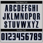 Custom Name and Number Authentic Baseball Jersey - Personalized Gray Black-Blue Team Jersey Personalized Gray Black-Blue