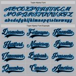 Custom Name and Number Hockey Jersey - Personalized Gray Black-Blue Team Jersey Personalized Gray Black-Blue Hockey Jersey