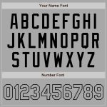 Custom Gray Black Varsity Letterman Jacket, Personalized Team Name & Number - Full-Snap Bomber Style Personalized Gray Black