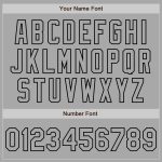 Custom Name and Number Two Tone Bomber Varsity Jacket in Gray Black - Personalized Full-Snap Letterman Jacket Personalized
