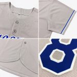 Custom Name & Number Authentic Gray Black-City Baseball Jersey - Personalized Team Apparel Personalized Gray Black-City Cream