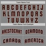 Custom Name and Number Baseball Jersey in Gray Black-City Cream - Personalized Team Apparel Personalized Gray Black-City