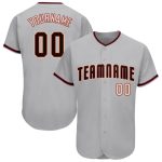 Custom Name and Number Baseball Jersey in Gray Black-City Cream - Personalized Team Apparel Personalized Gray Black-City