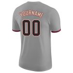 Custom Team Performance T-Shirt with Name and Number - Personalized Gray Black-City Cream Design Personalized Gray Black-City