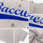 Personalized Gray Black Crimson Baseball Jersey for Men and Women, Authentic Design Personalized Gray Black-Crimson Authentic