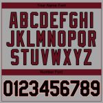 Personalized Gray Black Crimson Baseball Jersey for Men and Women, Authentic Design Personalized Gray Black-Crimson Authentic