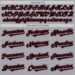 Custom Name Number Baseball Jersey - Personalized Two Tone Gray Black Crimson Authentic Team Personalized Gray Black-Crimson