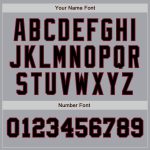 Custom Name Number Baseball Jersey - Personalized Two Tone Gray Black Crimson Authentic Team Personalized Gray Black-Crimson