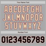 Custom Team Name Number Gray Black Crimson Varsity Letterman Bomber Jacket Full-Snap Cream Personalized Gray Black Crimson-City