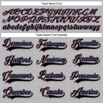 Custom Team Jersey with Personalized Name and Number - Gray Black Electric Blue-Orange Lace Neck Hockey Apparel Personalized