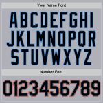 Custom Name Number Unisex Two-Button Softball Jersey Gray Black Electric Blue Orange Personalized Gray Black Electric Blue-Orange